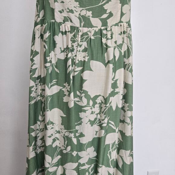 NEW Baltic Born Aita Maxi Dress Tiered Ruffle Summer Green Floral Women 1X - Picture 6 of 13